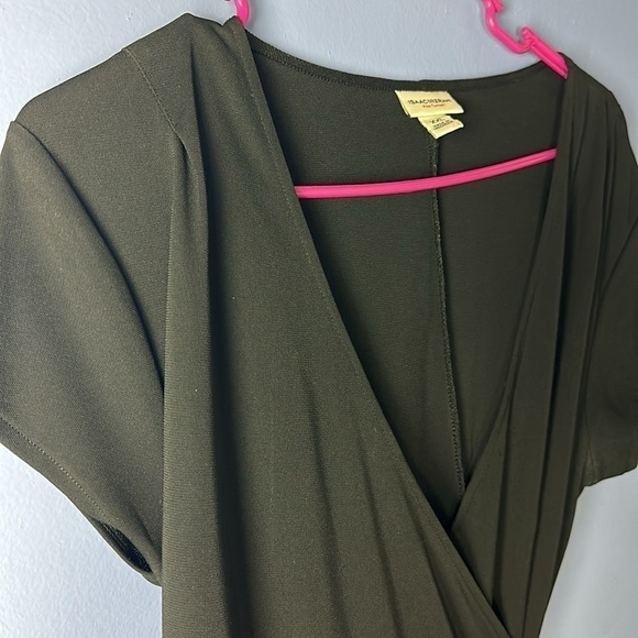 Isaac Mizrahi for target all black elegant form fitting midi wrap dress Size XXL - Picture 5 of 10